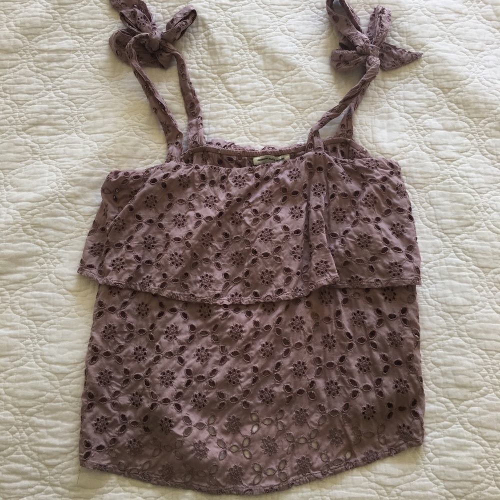 Purple Tie Top Cami American Eagle